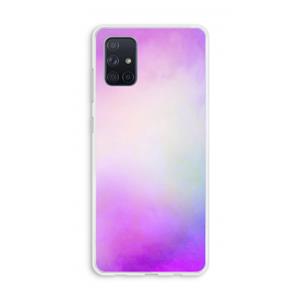 CaseCompany Clouds pastel: Galaxy A71 Transparant Hoesje