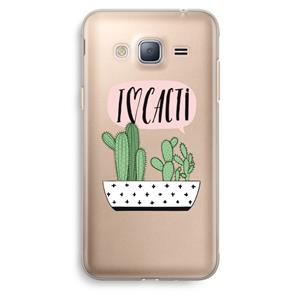 CaseCompany I love cacti: Samsung Galaxy J3 (2016) Transparant Hoesje