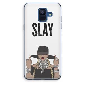 CaseCompany Slay All Day: Samsung Galaxy A6 (2018) Transparant Hoesje