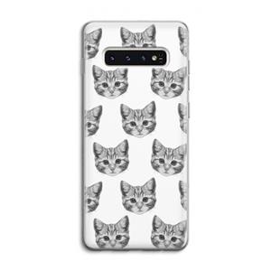 CaseCompany Kitten: Samsung Galaxy S10 4G Transparant Hoesje