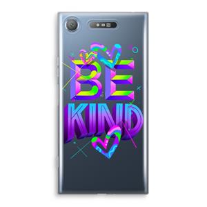 CaseCompany Be Kind: Sony Xperia XZ1 Transparant Hoesje
