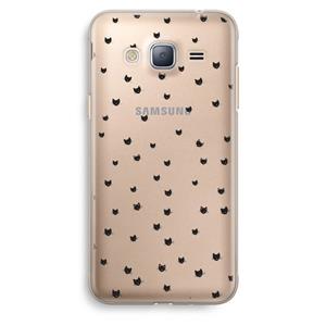 CaseCompany Kleine kattenkopjes: Samsung Galaxy J3 (2016) Transparant Hoesje