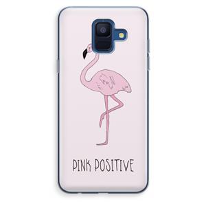 CaseCompany Pink positive: Samsung Galaxy A6 (2018) Transparant Hoesje