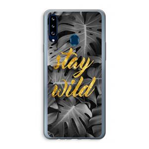 CaseCompany Stay wild: Samsung Galaxy A20s Transparant Hoesje
