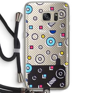 CaseCompany 8-bit N°9: Samsung Galaxy S7 Transparant Hoesje met koord