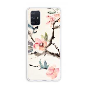 CaseCompany Japanse bloemen: Galaxy A71 Transparant Hoesje