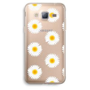 CaseCompany Margrietjes: Samsung Galaxy J3 (2016) Transparant Hoesje