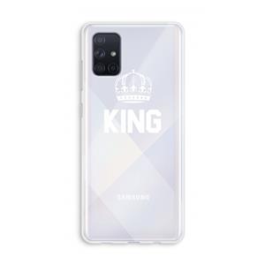 CaseCompany King zwart: Galaxy A71 Transparant Hoesje