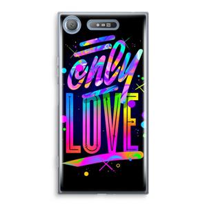 CaseCompany Only Love: Sony Xperia XZ1 Transparant Hoesje