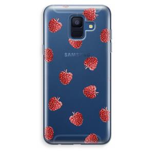 CaseCompany Framboosjes: Samsung Galaxy A6 (2018) Transparant Hoesje