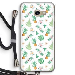 CaseCompany Ananas bladeren: Samsung Galaxy A5 (2017) Transparant Hoesje met koord