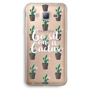 CaseCompany Cactus quote: Samsung Galaxy J3 (2016) Transparant Hoesje