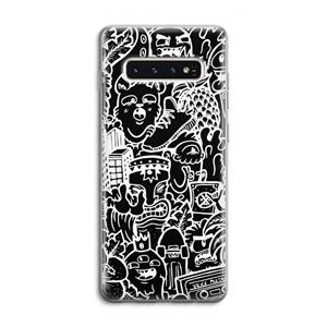 CaseCompany Vexx Black Mixtape: Samsung Galaxy S10 4G Transparant Hoesje