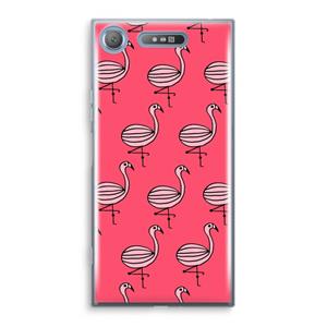 CaseCompany Flamingo: Sony Xperia XZ1 Transparant Hoesje