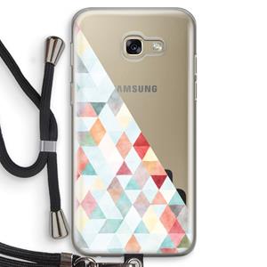 CaseCompany Gekleurde driehoekjes pastel: Samsung Galaxy A5 (2017) Transparant Hoesje met koord