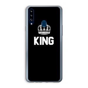 CaseCompany King zwart: Samsung Galaxy A20s Transparant Hoesje