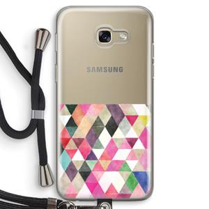 CaseCompany Gekleurde driehoekjes: Samsung Galaxy A5 (2017) Transparant Hoesje met koord