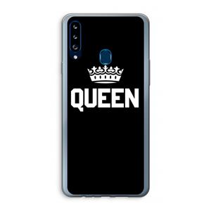 CaseCompany Queen zwart: Samsung Galaxy A20s Transparant Hoesje