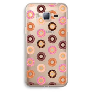 CaseCompany Donuts: Samsung Galaxy J3 (2016) Transparant Hoesje