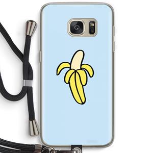 CaseCompany Banana: Samsung Galaxy S7 Transparant Hoesje met koord