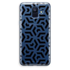 CaseCompany Crazy pattern: Samsung Galaxy A6 (2018) Transparant Hoesje