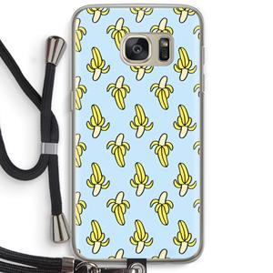 CaseCompany Bananas: Samsung Galaxy S7 Transparant Hoesje met koord