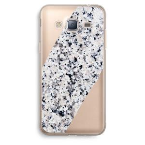 CaseCompany Gespikkelde marmer: Samsung Galaxy J3 (2016) Transparant Hoesje