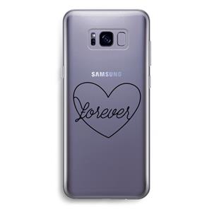 CaseCompany Forever heart black: Samsung Galaxy S8 Plus Transparant Hoesje