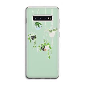CaseCompany Hang In There: Samsung Galaxy S10 4G Transparant Hoesje