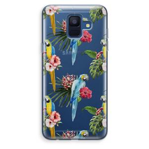 CaseCompany Kleurrijke papegaaien: Samsung Galaxy A6 (2018) Transparant Hoesje