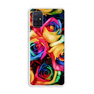 CaseCompany Neon bloemen: Galaxy A71 Transparant Hoesje