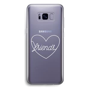 CaseCompany Friends heart pastel: Samsung Galaxy S8 Plus Transparant Hoesje