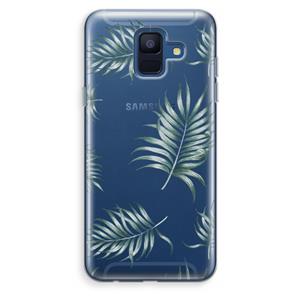 CaseCompany Simple leaves: Samsung Galaxy A6 (2018) Transparant Hoesje