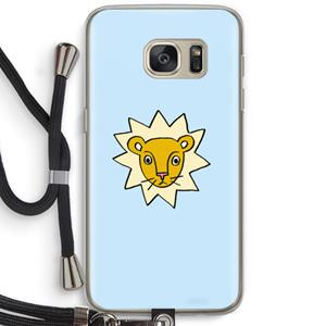 CaseCompany Kleine leeuw: Samsung Galaxy S7 Transparant Hoesje met koord