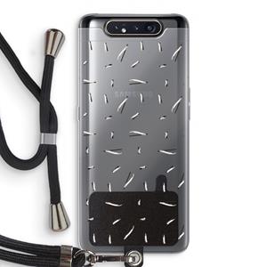 CaseCompany Hipster stripes: Samsung Galaxy A80 Transparant Hoesje met koord