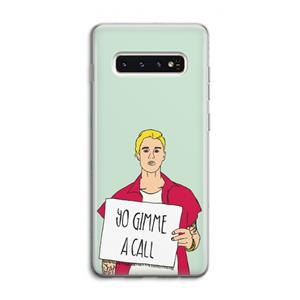 CaseCompany Gimme a call: Samsung Galaxy S10 4G Transparant Hoesje