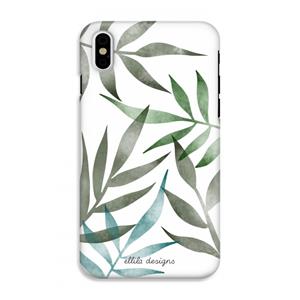 CaseCompany Tropical watercolor leaves: iPhone X Tough Case