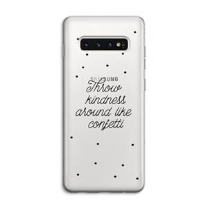 CaseCompany Confetti: Samsung Galaxy S10 4G Transparant Hoesje