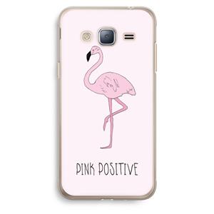 CaseCompany Pink positive: Samsung Galaxy J3 (2016) Transparant Hoesje