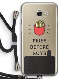 CaseCompany Fries before guys: Samsung Galaxy A5 (2017) Transparant Hoesje met koord