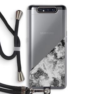 CaseCompany Onweer: Samsung Galaxy A80 Transparant Hoesje met koord