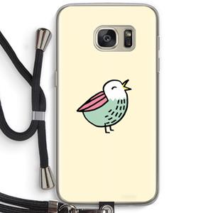 CaseCompany Birdy: Samsung Galaxy S7 Transparant Hoesje met koord