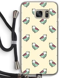 CaseCompany Vogeltjes: Samsung Galaxy S7 Transparant Hoesje met koord