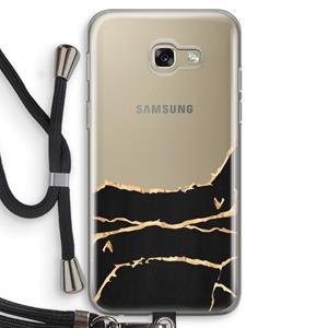 CaseCompany Gouden marmer: Samsung Galaxy A5 (2017) Transparant Hoesje met koord