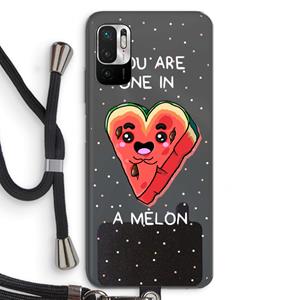 CaseCompany One In A Melon: Xiaomi Redmi Note 10 5G Transparant Hoesje met koord