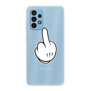 CaseCompany Middle finger white: Samsung Galaxy A52 Transparant Hoesje