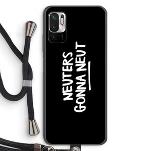 CaseCompany Neuters (zwart): Xiaomi Redmi Note 10 5G Transparant Hoesje met koord
