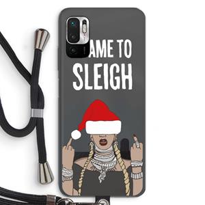 CaseCompany Came To Sleigh: Xiaomi Redmi Note 10 5G Transparant Hoesje met koord