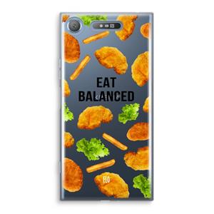CaseCompany Eat Balanced: Sony Xperia XZ1 Transparant Hoesje