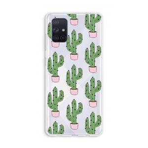 CaseCompany Cactus Lover: Galaxy A71 Transparant Hoesje